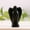 Black obsidian, variant on MATROOY 10pcs 1.5inch Charms Stone Carved Crystal Guardian Reiki Healing Angel Figurines-larvikite