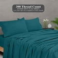 thumbnail image 6 of ROYALE LINENS 300 Thread Count 100% Long Staple Combed Cotton Flat Sheet - Super Soft - Top Sheet - Queen Flat Sheet Sold Separately - Breathable, Cool & Crisp Percale Flat Sheet Only (Queen, Teal), 6 of 10