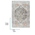 thumbnail image 3 of Livabliss Area Rugs for Living Room, 5x7 Beckham Traditional Charcoal Rug, Bedroom Dining Room Home Decor Stain Resistant Carpet (5' x 7'5"), 3 of 5