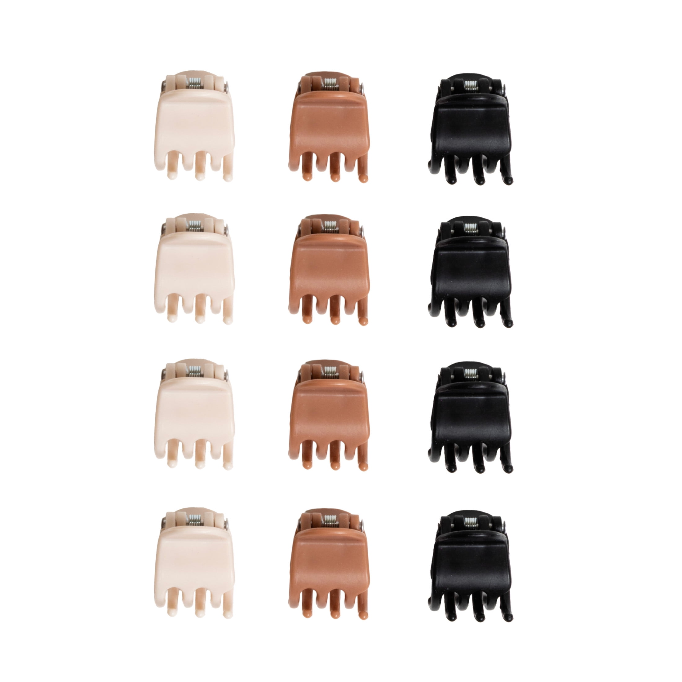 (6 pack) Goody Classic Mini Claw Clips, Assorted Colors, Slide-Proof Grip for All Hair Types, 12 Count