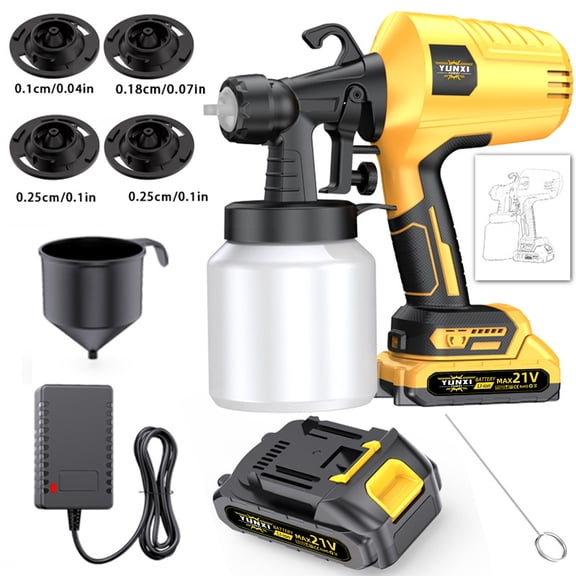 Cordless HVLP Paint Sprayer, Handheld Spraying Tool for Home & DIY Projects