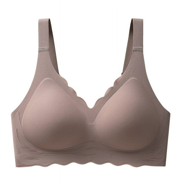 Ropa interior sin costuras para mujer, de verano, fina, de una pieza, hermosa espalda, talla grande, de una pieza, copa fija, pecho grande, sujetador pequeño para embarazadas