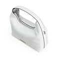 thumbnail image 6 of Michael Kors Women's Ember Small Pebbled Leather Top Zip Satchel Crossbody Bag (Optic White), 6 of 6