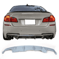 thumbnail image 2 of Ikon Motorsports Compatible with 11-16 BMW 5 Series F10 M-Tech M-Sport Rear Diffuser V Style Gray Primer 2011 2012 2013 2014 2015 2016, 2 of 7