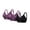 2*Dark Purple+1*Black, variant on 3 Pack Plus Size Wireless Bra for Women Full Coverage Floral Contrast Lace Minimizer Bra V Neck Comfort Bralettes Full Coverage Everyday Bras, 36C-46D