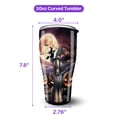 thumbnail image 5 of Spooky Halloween Night Witch Afghan Hound Glowing Pumpkins 30oz Stainless Steel Tumbler Insulated Cup with Lid Dog Lover - 12015, 5 of 5