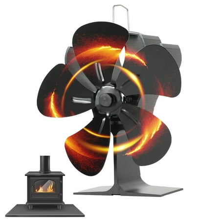 

Ruibeauty 5 Blade Fireplace Fan Unpowered Quiet Operation for Fireplace