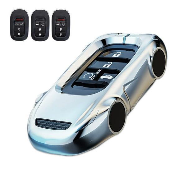 Key Cover Case, Zinc Alloy Metal Smart Key Fob Case Protector Shell Compatible with 2022 2023 2024 Honda Accord Civic HR-V CR-V Pilot