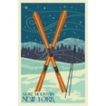 thumbnail image 2 of Art.com Gore Mountain, New York - Crossed Skis Art Print by Lantern Press, 12" x 18", 2 of 4