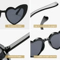 thumbnail image 2 of 5Pcs Vintage Love Heart Shaped Sunglasses Women Stylish Love Eyeglasses Cat Eye Mod Retro Style Glasses, Multiple Colors, 2 of 8