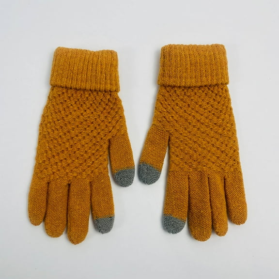 ARGCONNER Knitted Gloves Winter Warm Gloves for Women Outdoor Winter Gloves