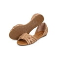 thumbnail image 4 of New Women Breckelles Brigit-07 Leatherette Peep Toe D'orsay Woven Fisherman Flat, 4 of 6