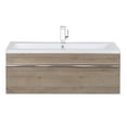 thumbnail image 3 of Cutler Kitchen and Bath Trough 42" Wood/Cultured Marble Bathroom Vanity in Oak, 3 of 6