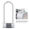 thumbnail image 3 of 5-Dial Combination Lock, Zinc Alloy U Shape Code Lock for Indoor and Outdoor Use, Cabinet Door Padlock, 3 of 7