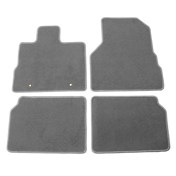 Ikon Motorsports Floor Mat Compatible With 2010-2017 Chevrolet Equinox Factory Fitment Grey Nylon Front & Rear Car Floor Mats Liner Carpets Replacement 4PCS