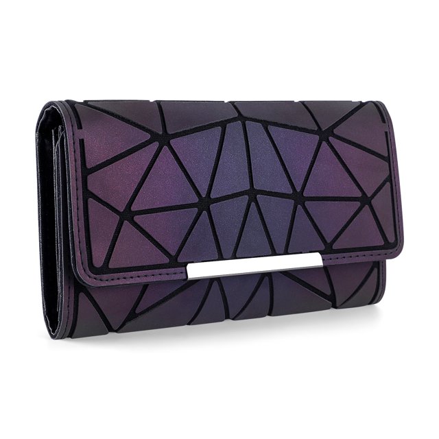 Cartera larga Carteras para mujer Vintage Luminoso Estándar 3 pliegues Bolso Cartera de mano para mujer Monstrate BB6695-02