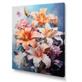 thumbnail image 2 of Designart "Lilies Representation Colorfuled Acrylic IV" Floral Canvas Print, 2 of 5