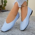 thumbnail image 5 of Plus Size Wide Width Round Toe Rhinestone Women's Casual & Dress Shoes Comfortable Office Work Daily Wear Spring Summer Light Blue 5.5, 5 of 9