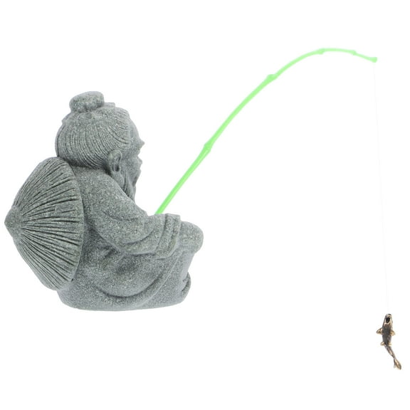 Supvox Fish Tank Decoration Aquarium Decoration Small Fisherman Resin Decorative Garden Decor 1 Set