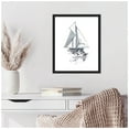 thumbnail image 2 of Amanti Art Line Boat I Framed Canvas Wall Art Print, 2 of 7