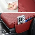 thumbnail image 3 of Car Center Console Armrest Cover, Leather Car Center Console Cover Cushion with 2 Storage Bags, Universal Center Console Pad Thickened Memory Foam Car Armrest Lids Storage Box (Red), 3 of 7