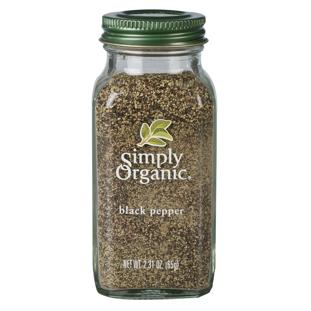 Simply Organic Black Pepper Medium Grind Certified Organic 2.31 oz