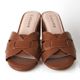 thumbnail image 7 of J. Adams Nori Mules for Women - Dressy Slip Interlocking Straps Block Chunky Heeled Sandals, 7 of 7