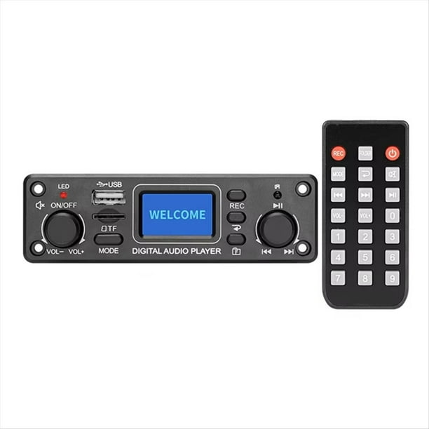 Reproductor de Audio Digital Portátil Tpm119A Tpm119B DC12V-18V, Placa Decodificadora de MP3, USB/SD/Auxiliar/Óptico/Bluetooth B