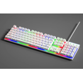 thumbnail image 3 of 104-Key Wired RGB Gaming Keyboard with Programmable Macros, for White Office Desktop and Laptop Setup, 3 of 5