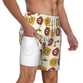 thumbnail image 3 of Picia Sunflowers And Skull pattern Mens Swim Trunks with Compression Liner Stretch Beach Shorts Quick Dry with Zipper Pockets No-Chafing Board Shorts-Medium, 3 of 9