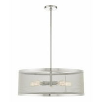 Modern Indusrial Five Light Chandelier-Brushed Nickel Finish Bailey Street Home 218-Bel-4188593