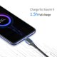 thumbnail image 4 of Matsuzay Cable USB tipo C a USB C para S20 Mi 10 60W PD Cable cargador de carga rápida para USB-C Cable tipo C Teléfono y Comunicación plata 1m, 4 of 6
