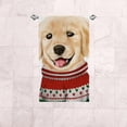 thumbnail image 6 of Soft Hand Fingertip Towels, 2 Pcs Face Bath Towels Cute Golden Retriever Dog in Christmas Sweater Absorbent Washcloths for Bathroom Hotel Kitchen, 30"x15", 6 of 6