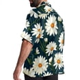 thumbnail image 3 of Daisy Men's Short Sleeve Beach Shirts, Casual Button Down Poplin Printed Summer Tops - Unisex, 3 of 6