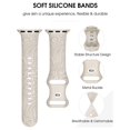 thumbnail image 4 of Boho Engraved Band Compatible with Apple Watch Band 38mm 40mm 41mm Women Girl, TOYOUTHS Floral Silicone Sport Straps for iWatch Series 8/7/6/5/4/3/2/1/SE, 4 of 6