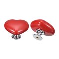 thumbnail image 4 of Unique Bargains 8Pcs Ceramic Knobs, Kitchen Cabinet Knobs, Heart Shape Knobs with Mounting Screws for Drawer, Dressers, Red, 4 of 7