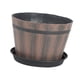 thumbnail image 4 of Maceta de barril para flores, contenedor multifuncional para plantas, jardinera rústica para flores 6 pulgadas, 4 of 9