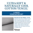 thumbnail image 3 of Wamsutta 1846 Cotton Tencel 3-Piece Gray Flannel Solid Comforter Set, Full/Queen, 3 of 11