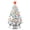 Silver - 24 Inch, variant on 24" Hand Painted Ceramic Christmas Tree, White Pre-Lit Tree with 148 Multi Color Lights and 2 Star Toppers