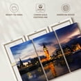 thumbnail image 6 of Elephant Stock Houses Of Parliament And Big Ben Wall Art - Horizontal Multi Panel Canvas - Living Room Wall Decor - City Multi Panel - Blue And Orange Decor - 57" x 36", 6 of 8