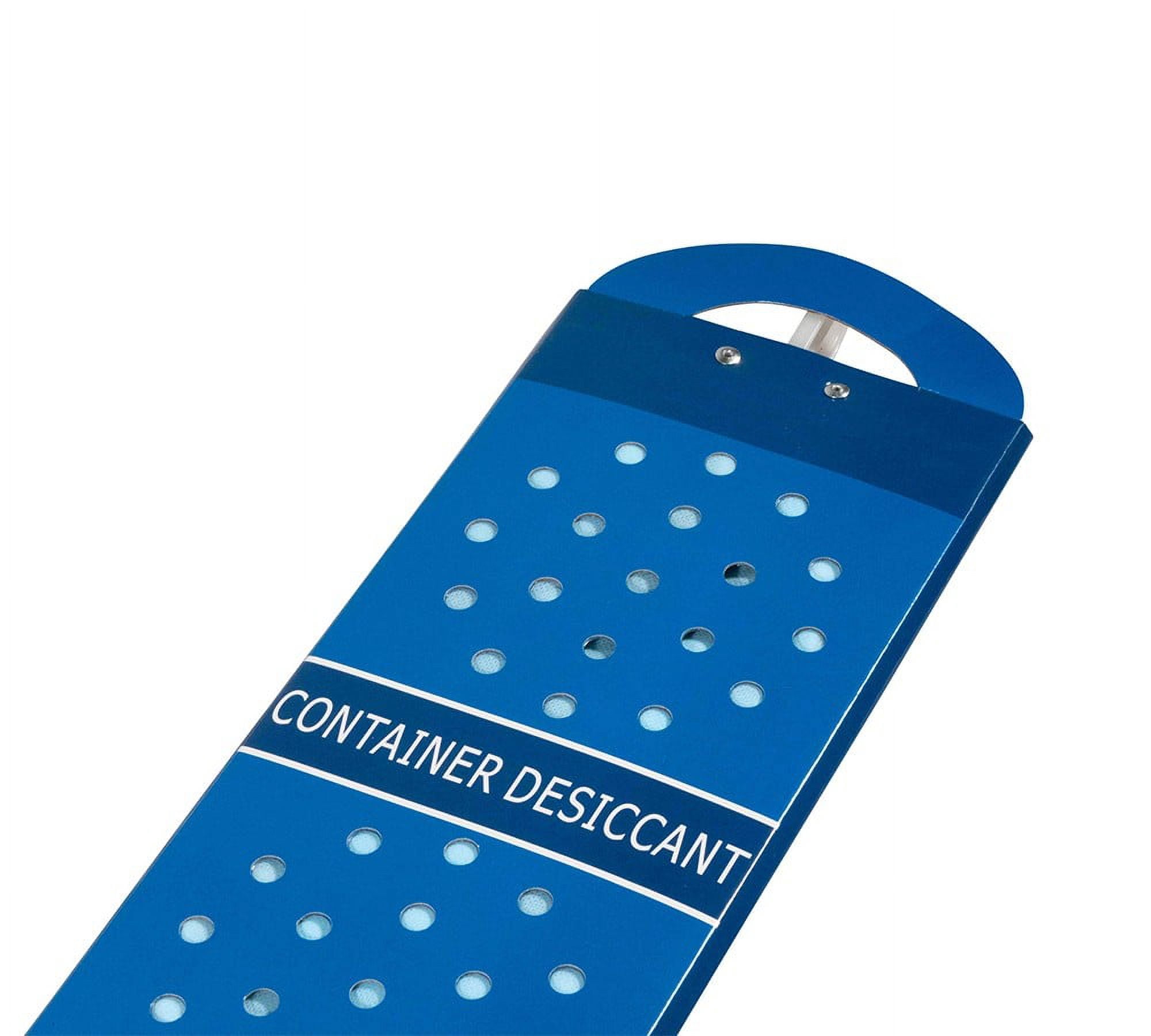 (4 Pack) Shipping Container Desiccant Strip w/ Hanger - 29"x6.5"x1.25" - Desiccant Strips for Moisture Absorption - Upto 60 Days Moisture Absorption - Top Hook for Easy Hanging inside Containers