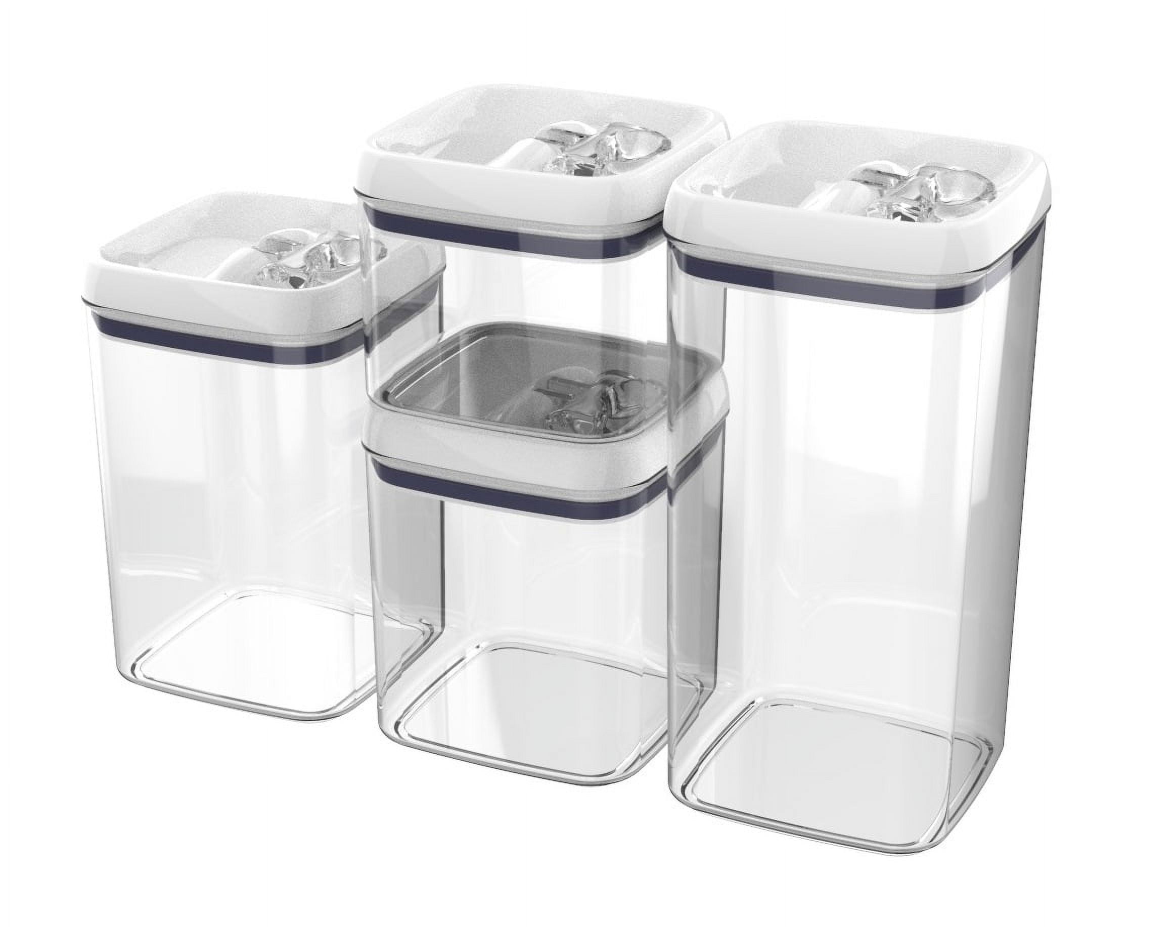 (2 pack) Better Homes & Gardens Flip-Tite Square Food Storage Container Set, 4-Pack