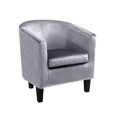 thumbnail image 1 of Kingfisher Lane Velvet Tub Chair in Silver Grey, 1 of 5