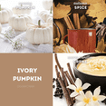 thumbnail image 3 of Ivory Pumpkin 3-Wick Scented Candle, 14.5 oz Glass Jar, 3 of 4