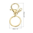 thumbnail image 2 of Uxcell Key Chain Rings Lobster Claw Clasps Keychain Holder for Arts, Gold 10 Pack, 2 of 5
