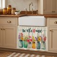 thumbnail image 2 of Welcome Cabinet Curtains 11" W x 13" L, Wildflowers Vintage Mason Jars Farmhouse Under-Desk Privacy Dust Proof Drape Dishwasher Curtain Sink Skirt for Kitchen Closet Bathroom Laundry, 2 of 9