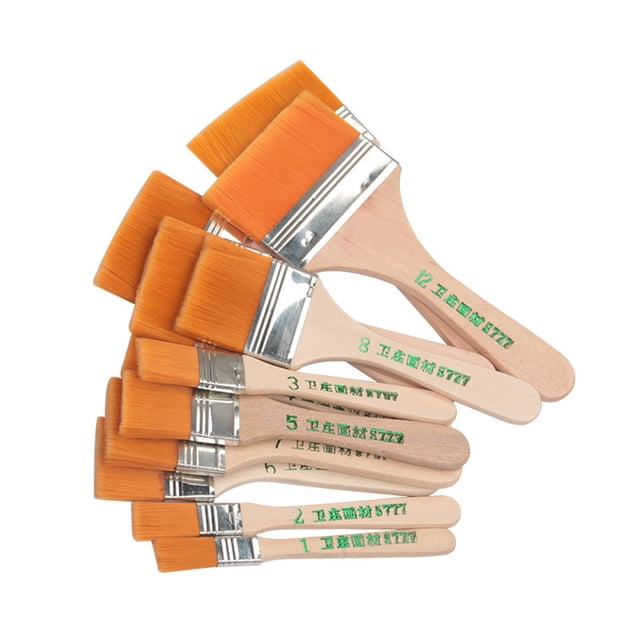 Cepillo de pintura Tomshoo 12 unids de nylon plano