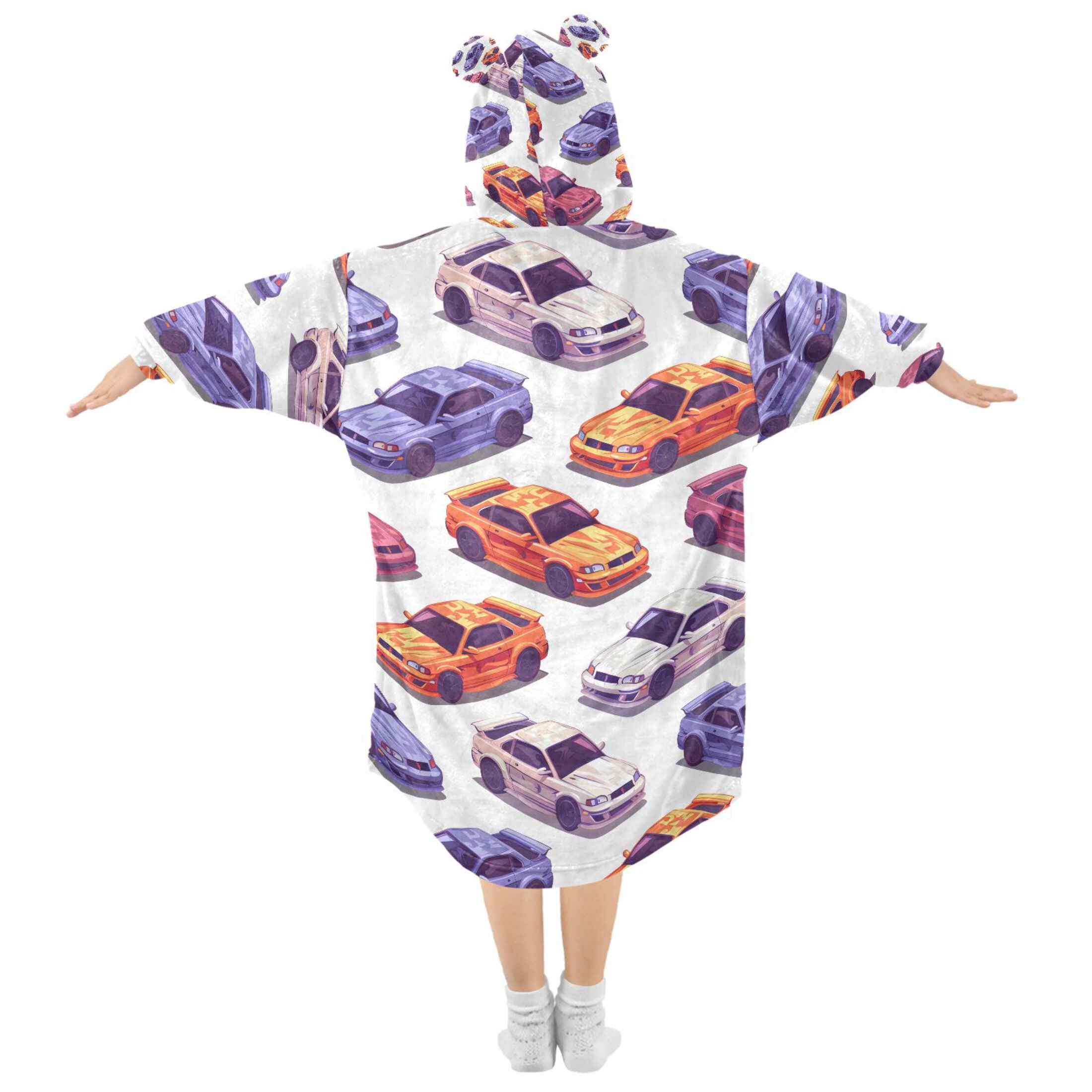 joogoo Blanket Hoodie for Cool Cars Oversize Sweatshirt 3-14 YR L
