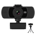 thumbnail image 1 of Webcam with Microphone, Webcam 1080P Full HD, USB Webcam with Fixed Focus, Computer, PC, Desktop, for Live Streaming, Video Call, Conference, Online Teaching, Game, 1 of 8