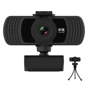 Webcam avec Microphone, Webcam 1080P Complet HD, USB Webcam avec focalisation fixe, ordinateur, PC, Bureau, pour streaming en direct, Video Call, Conférence, Enseignement en ligne, Jeu
